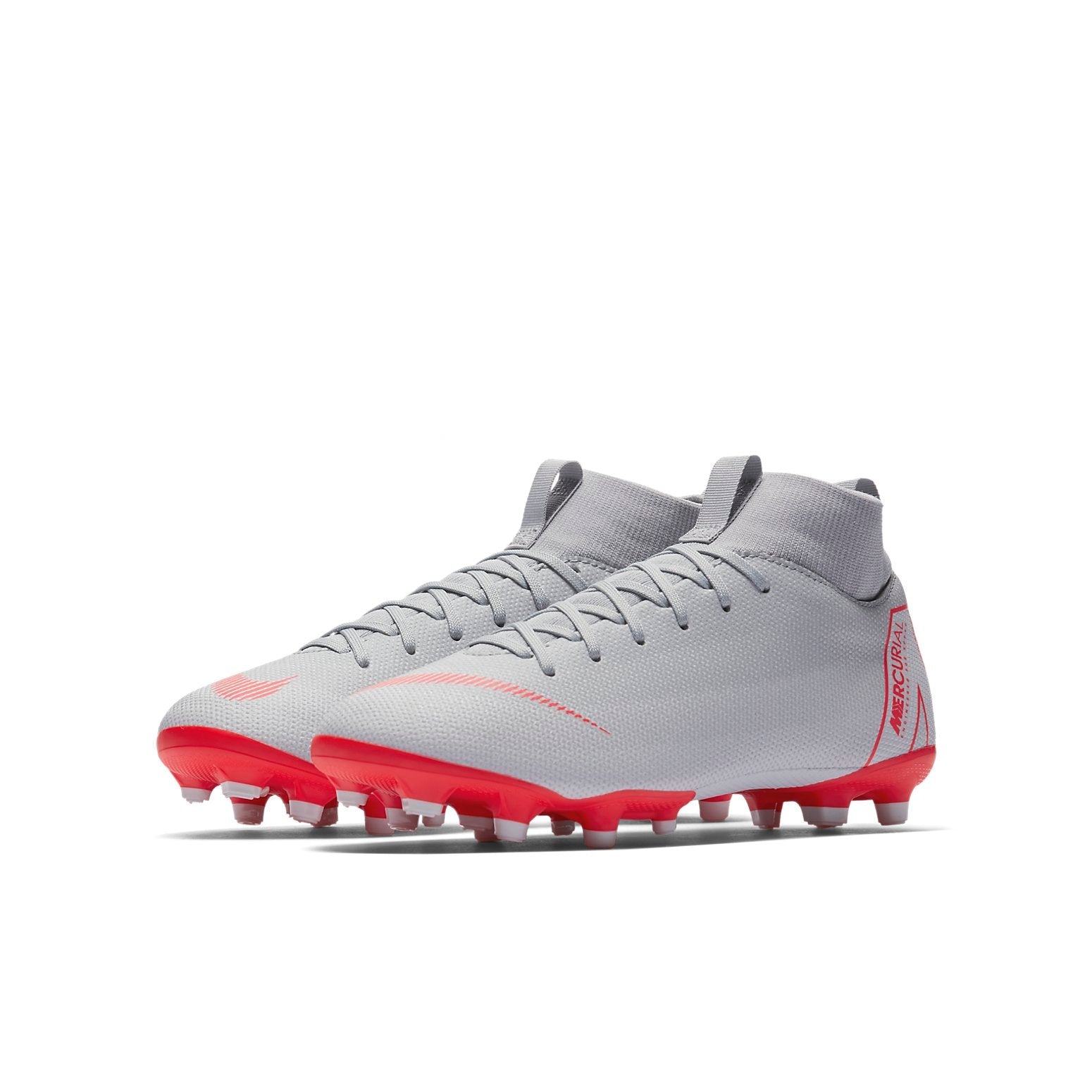 (GS) Nike JR Mercurial Superfly 6 12 Academy FG 'Grey Red' AH7337-060