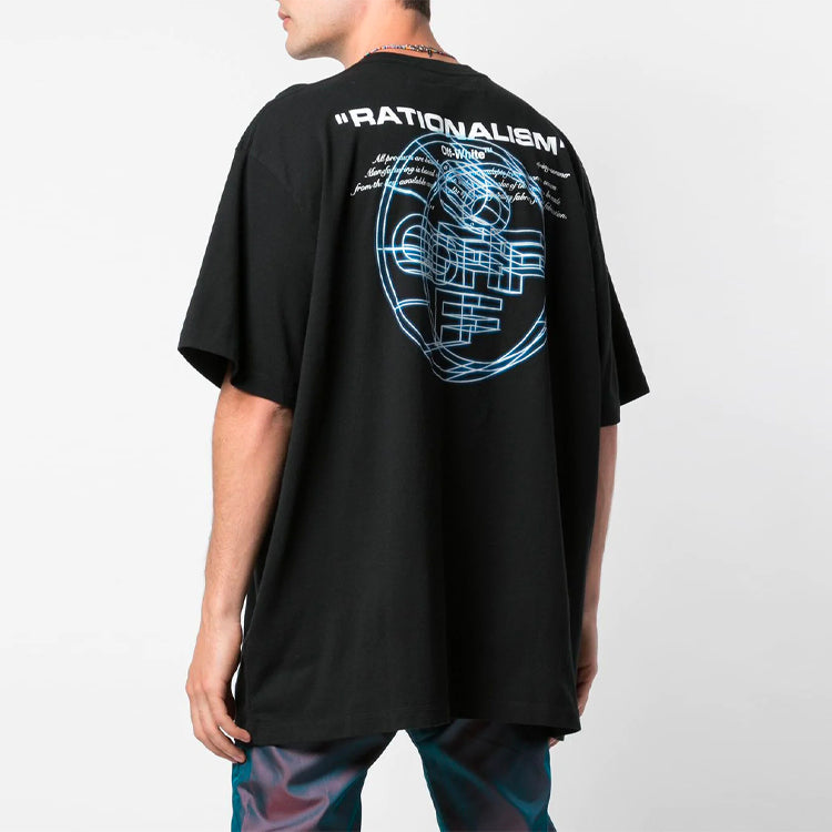 Off-White Rationalism Printing Short Sleeve Black OMAA038R201850031088