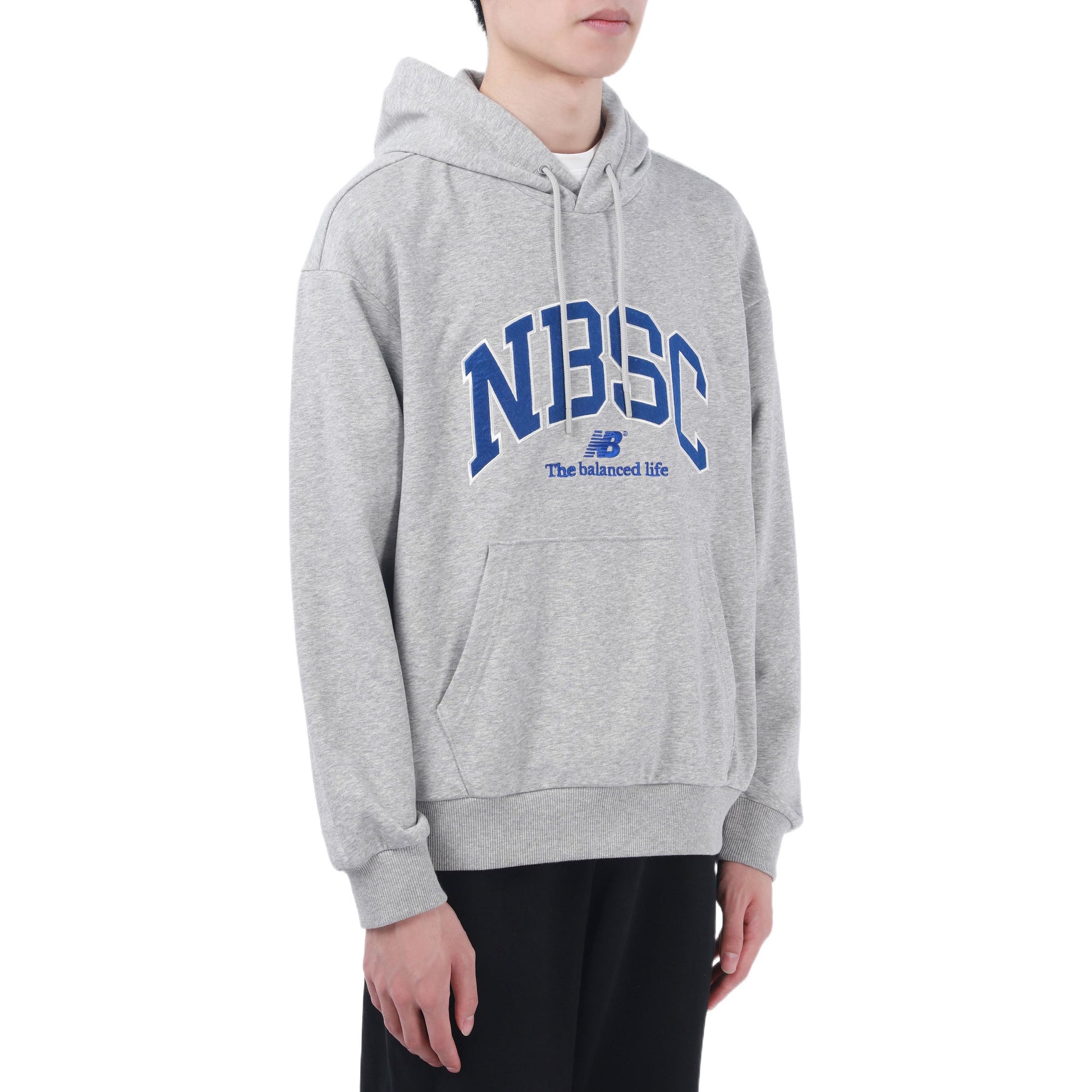 New Balance Logo Print Hoodie Asia Sizing 'Grey Blue' 5CC44353-MGR