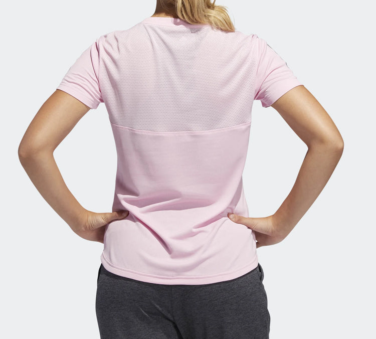 (WMNS) adidas Own The Run Tee Sports Short Sleeve Pink DQ2633
