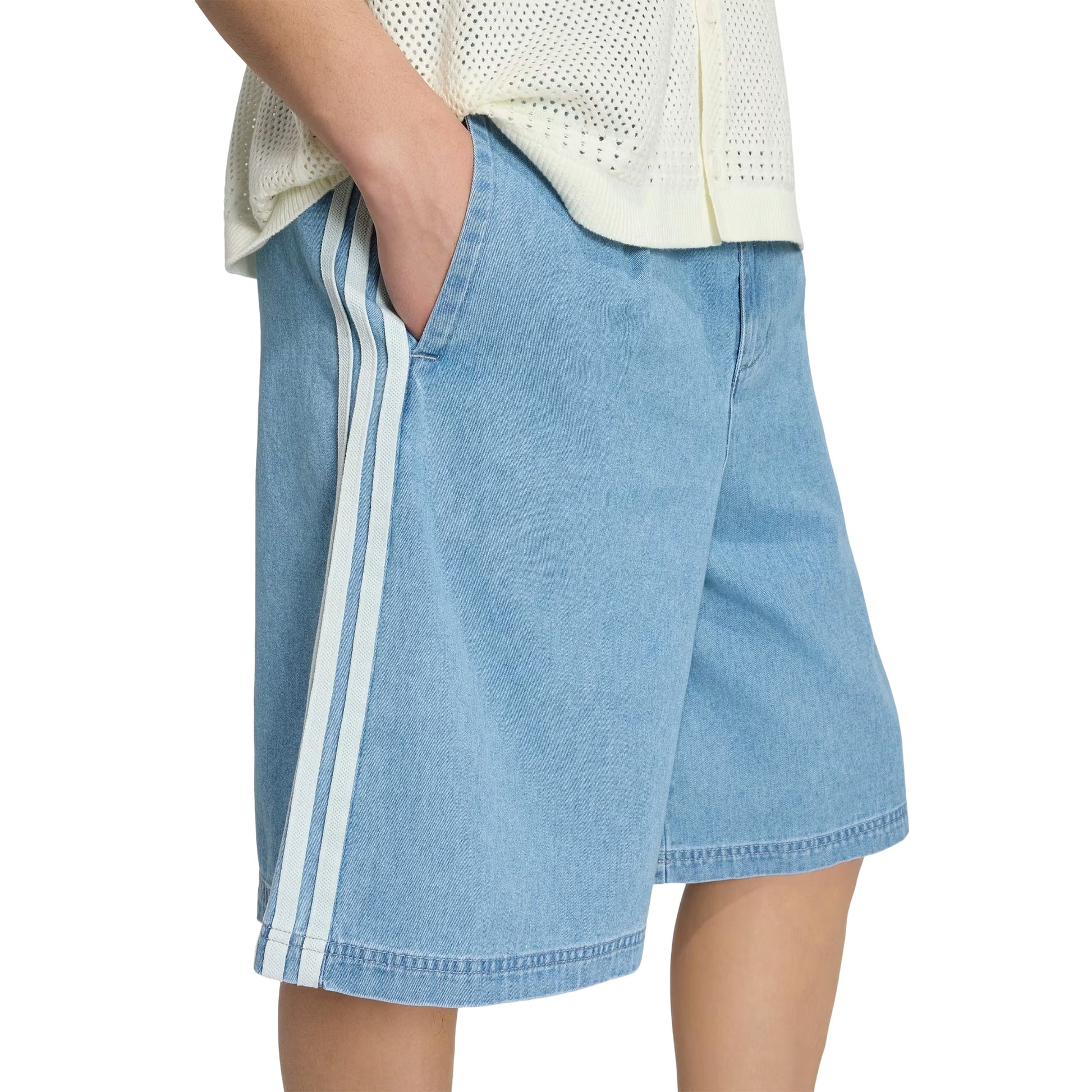 adidas Denim Chino Shorts Asia Sizing 'Light Blue' KX1192