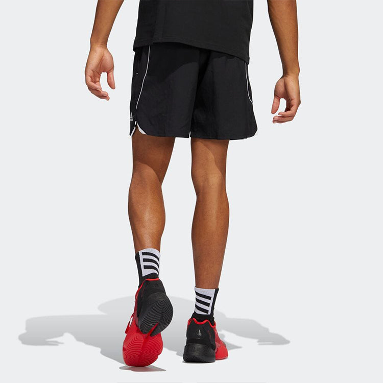 adidas Solid Color Straight Casual Straight Shorts Men's Black HI5822