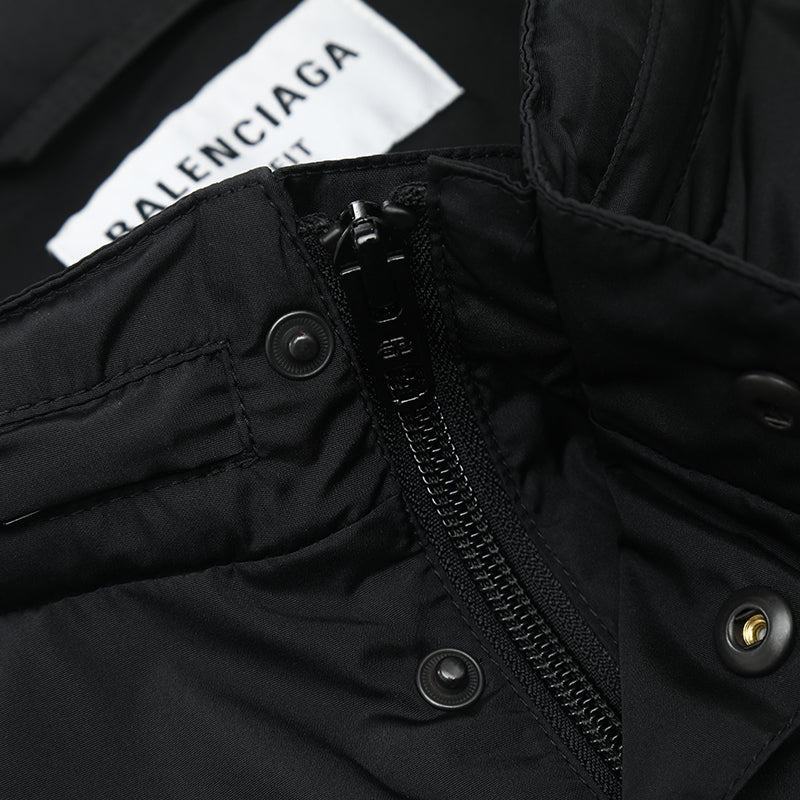 Balenciaga Logo Intarsia Raincoat 'Black' 681449TLO061000