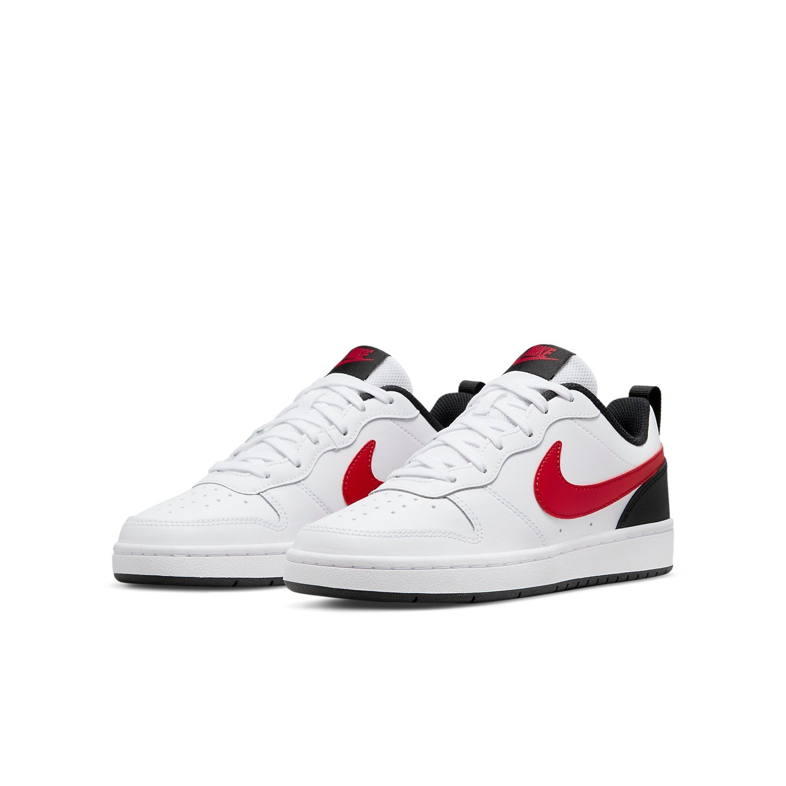 (GS) Nike Court Borough Low 2 'Summit White University Red' BQ5448-110
