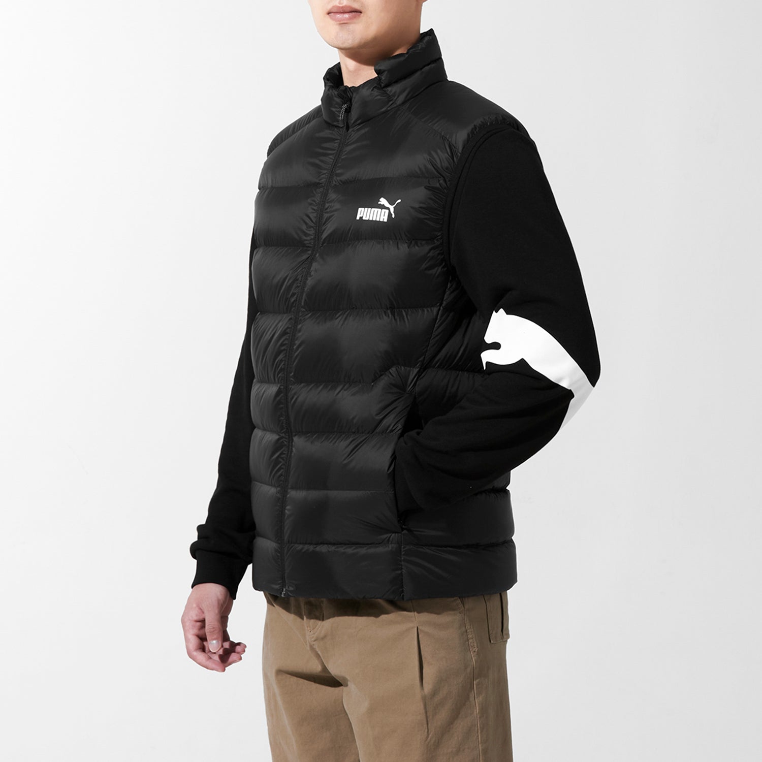 PUMA Logo Down Vest 'Black' 534541-01