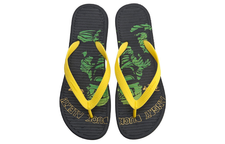 Li-Ning Disney Crossover LN Floper Colorblock Casual Yellow Black Flip-Flops AGAP003-1