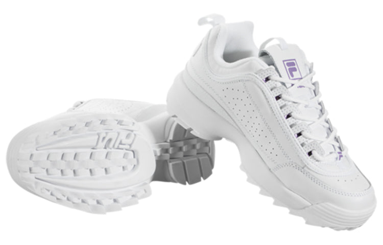 FILA Disruptor 2 Low Top Clunky Sneaker White/Purple 5FM00702_153
