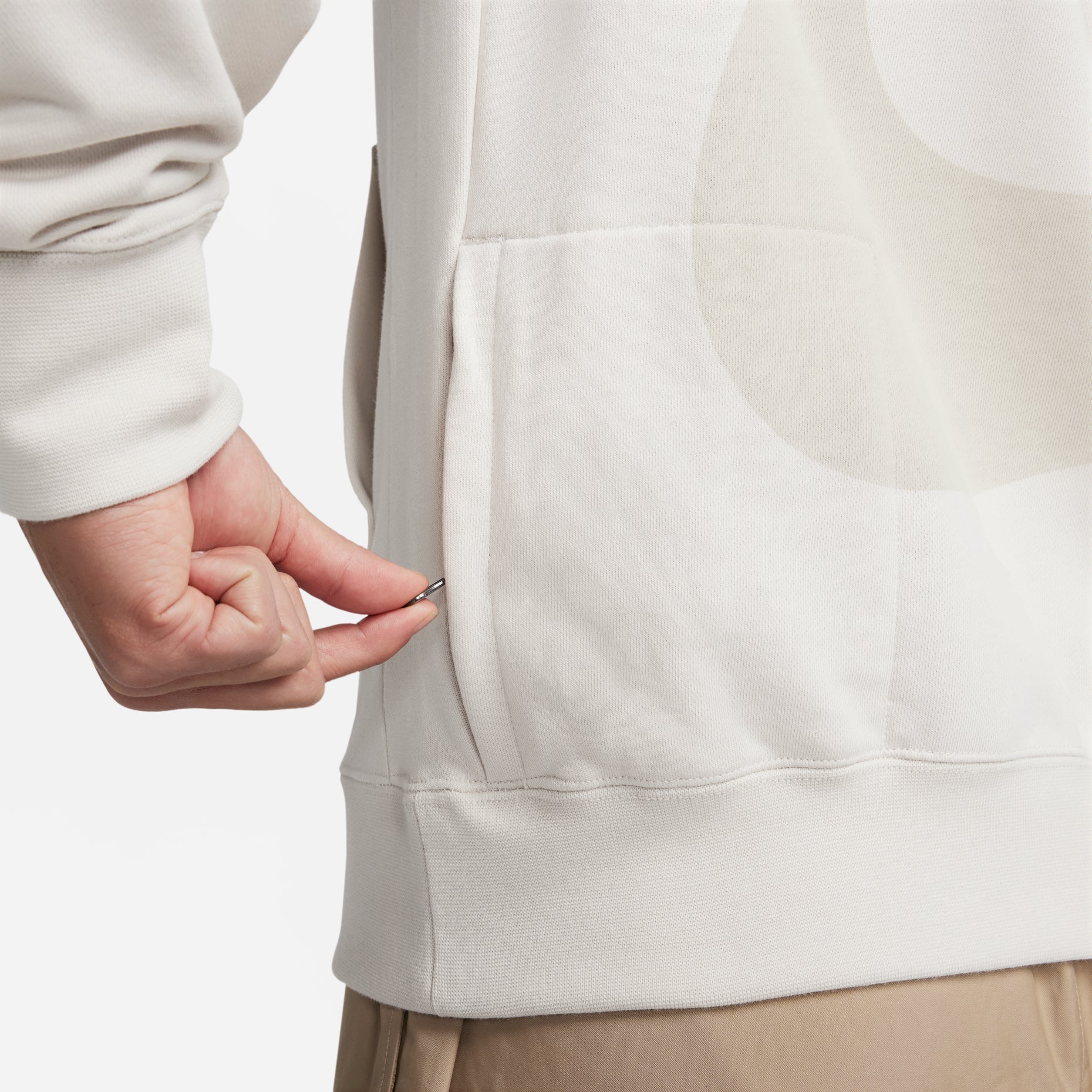 Nike Sportswear French Terry Pullover Hoodie 'Light Bone' FZ4765-104