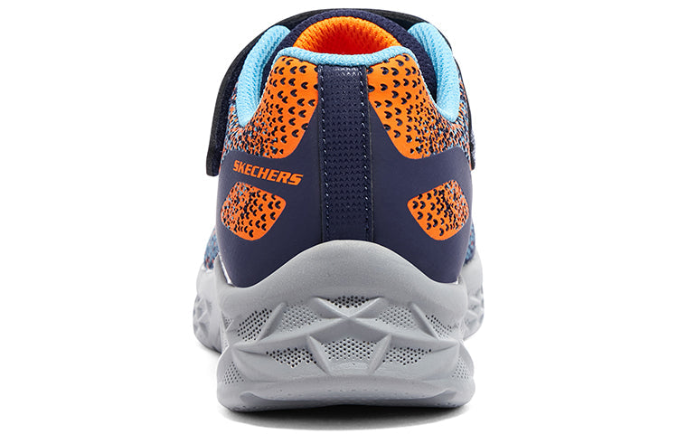 (GS) Skechers Microspec 2.0 Trainers 'Navy Orange' 403920L-NVBL