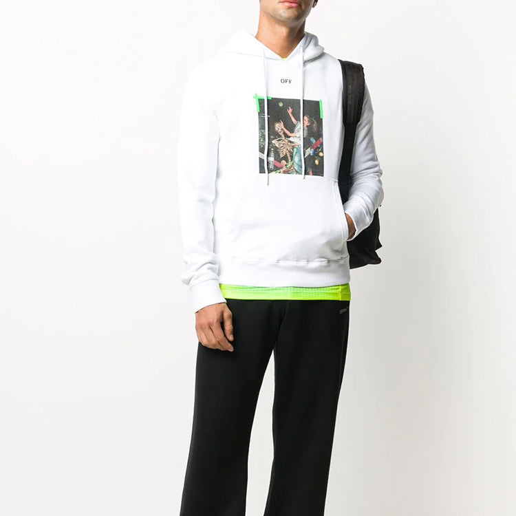 Off-White Arrows Printing Hooded Pullover Men White OMBB034F20FLE0110155