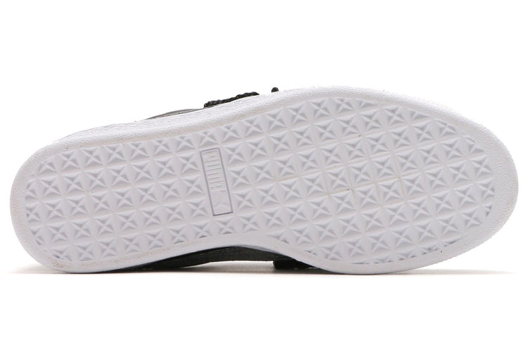 (WMNS) PUMA Basket Heart 'Black Silver Glitter' 364078-03