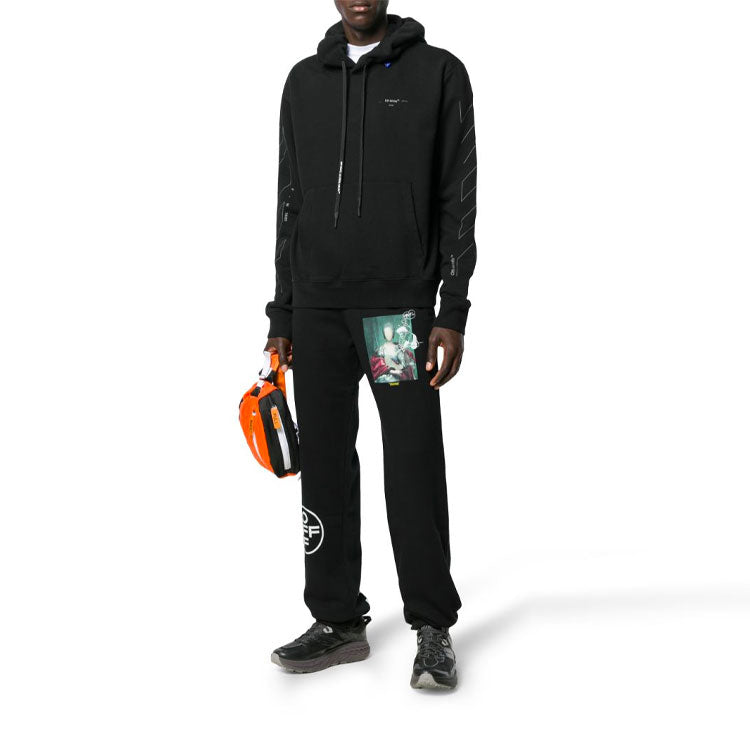 Off-White Back Logo Printing Ordinary Version Black OMBB034E19E300031091