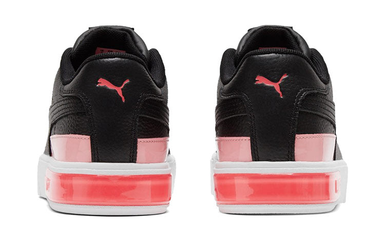(WMNS) PUMA Cali Casual Board Shoes Black/Pink 380693-02
