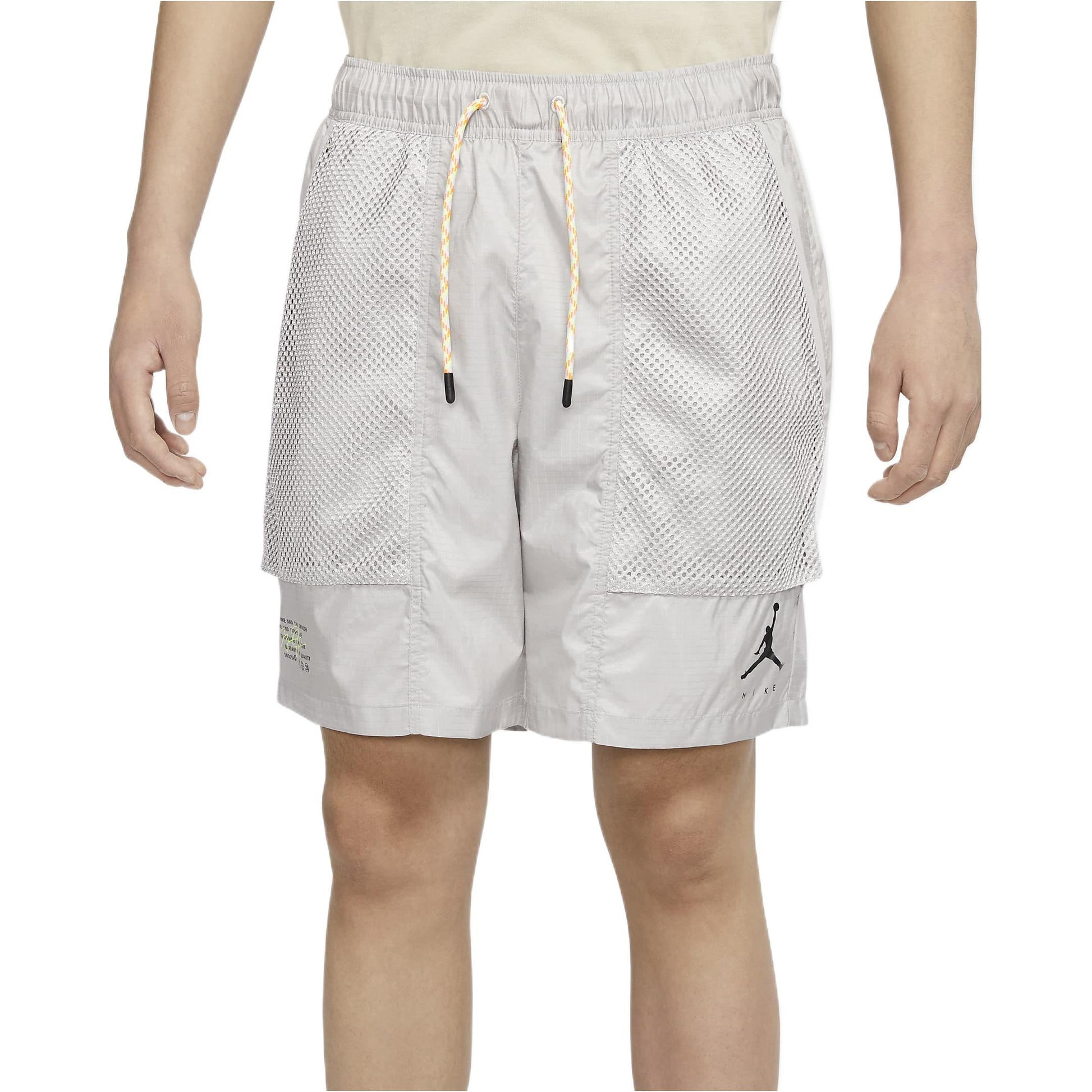 Air Jordan Jumpman Statement Pattern Printing Mesh Pocket Shorts Gray DM1407-012