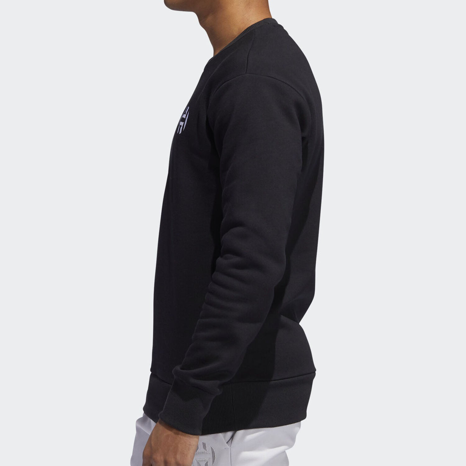 adidas Harden FLE Crew Basketball Casual Sports Round Neck Pullover Black EJ2143