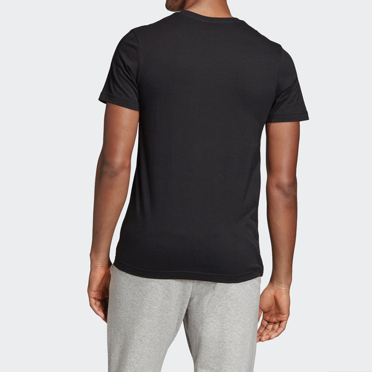 adidas Athleisure Casual Sports Round Neck Short Sleeve Black ED7256