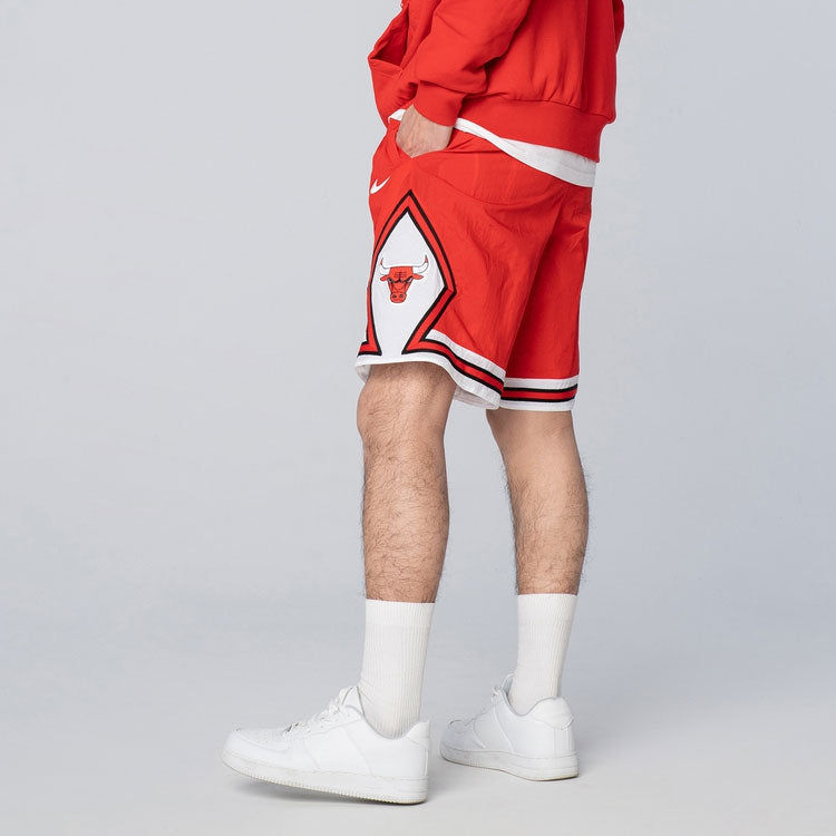 Nike Chicago Bulls Courtside Heritage NBA Casual Sports Logo Printing Basketball Shorts Red CV5597-657