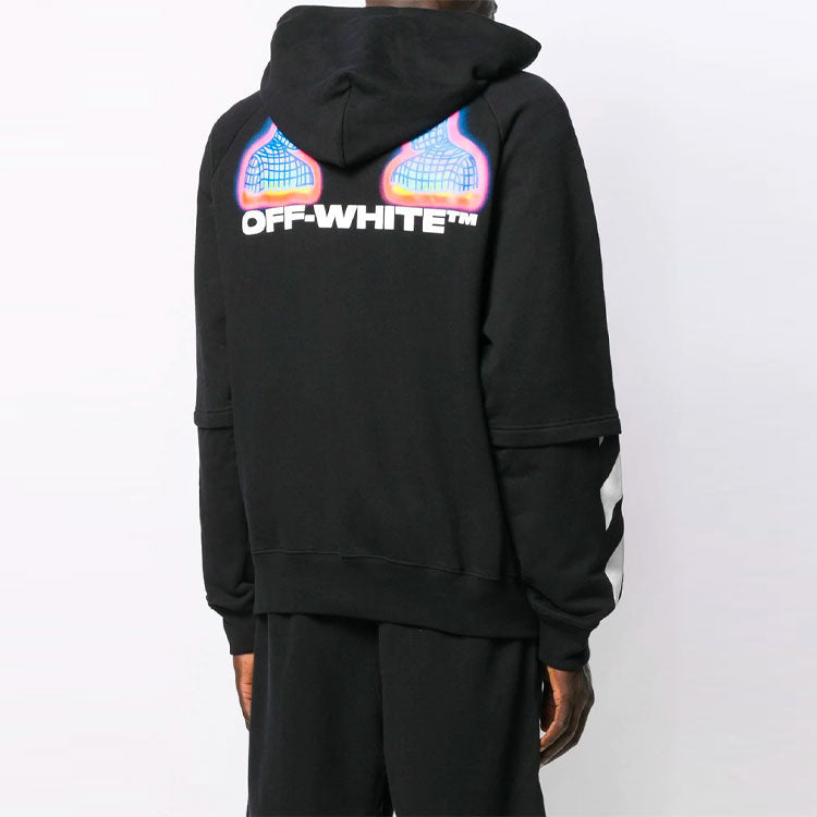 Men's Off-White Character Printing Black OMBB051E19E300061088