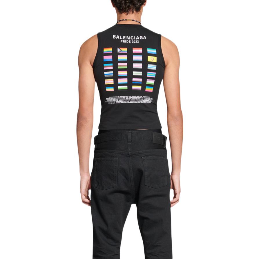 Balenciaga Pride 22 Tank Top 'Black White' 698102TMVO41070