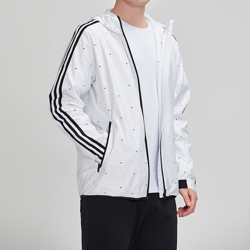 adidas Wb Aop 3s Woven Casual Sports Hooded Jacket White DW4622