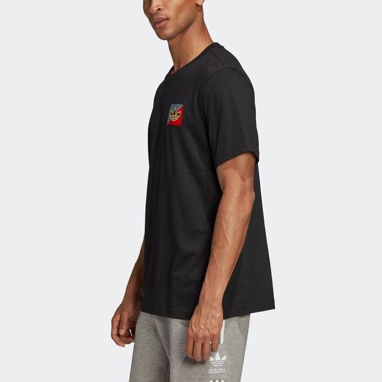 adidas originals Diagram Embroidered Short Sleeve Black FM3400