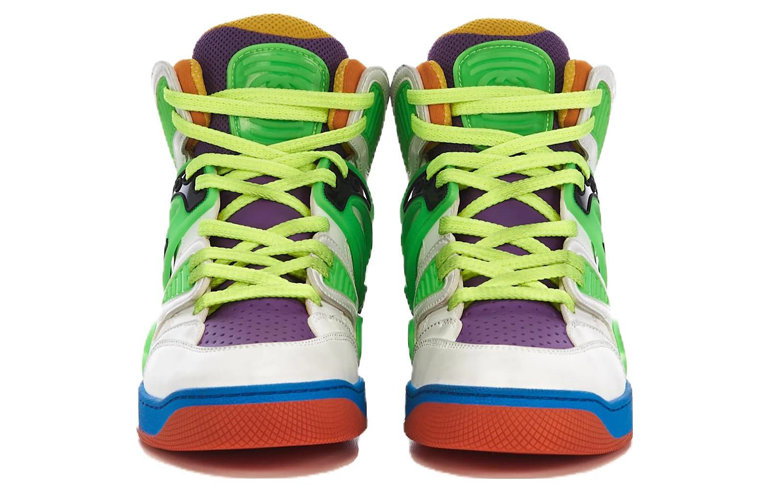 (WMNS) Gucci Basket High'White Green Purple' 661310-2SH80-9062