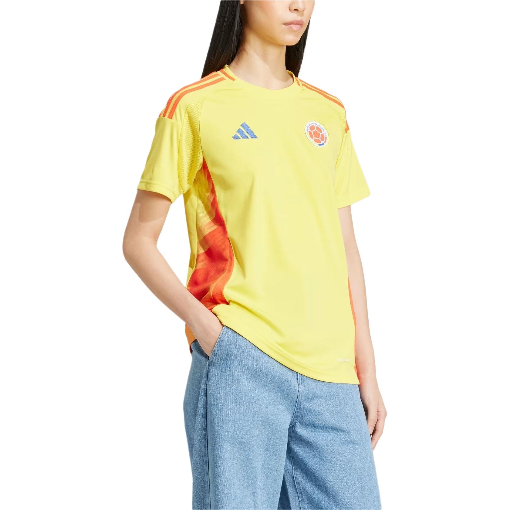 (WMNS) adidas Colombia 24 Home Soccer Jersey Asia Sizing 'Yellow' IP8282