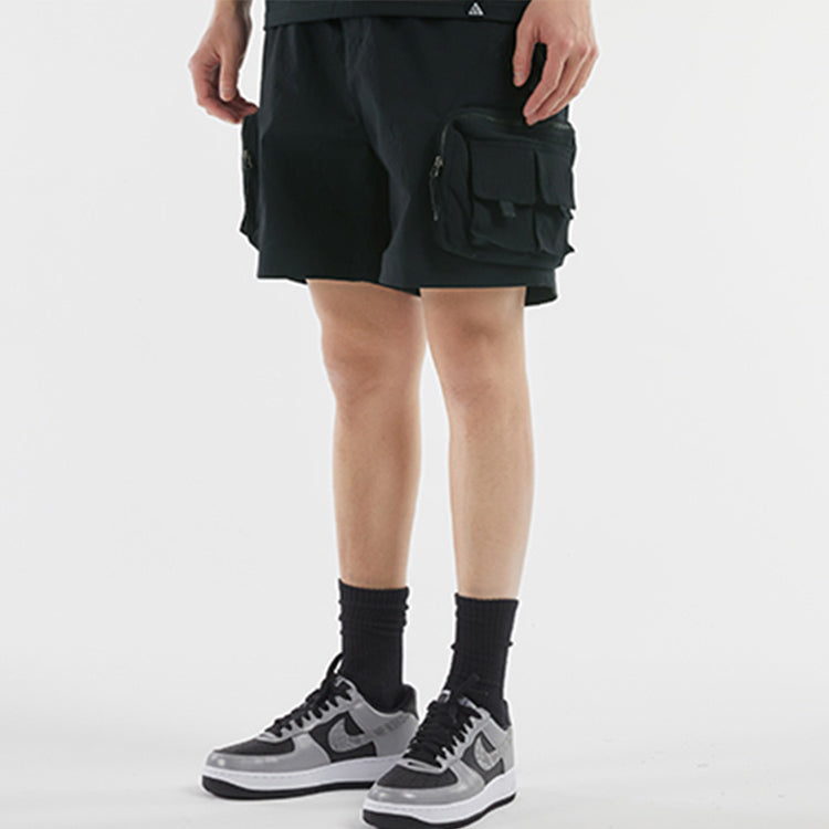 Nike ACG Embroidered Logo Lacing waterproof Multiple Pockets Shorts Black DH8348-010