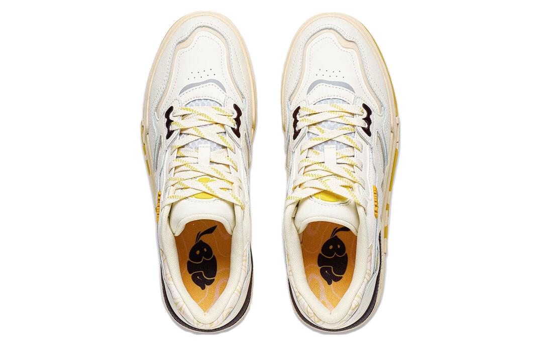 Li-Ning 001 BTC PRM Comfy Shoes 'White Yellow Black' AGCT067-3