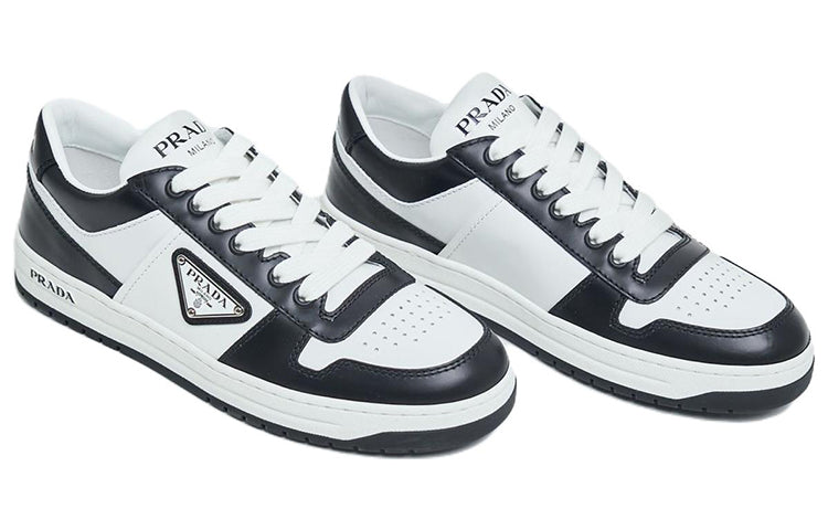 (WMNS) PRADA Downtown Leather Sneakers 'White Black ' 1E792M_3LKG_F0964_F_030