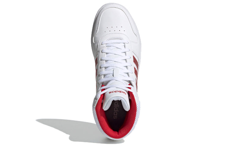 (WMNS) adidas Hoops 2.0 Mid 'White Red' FW5695