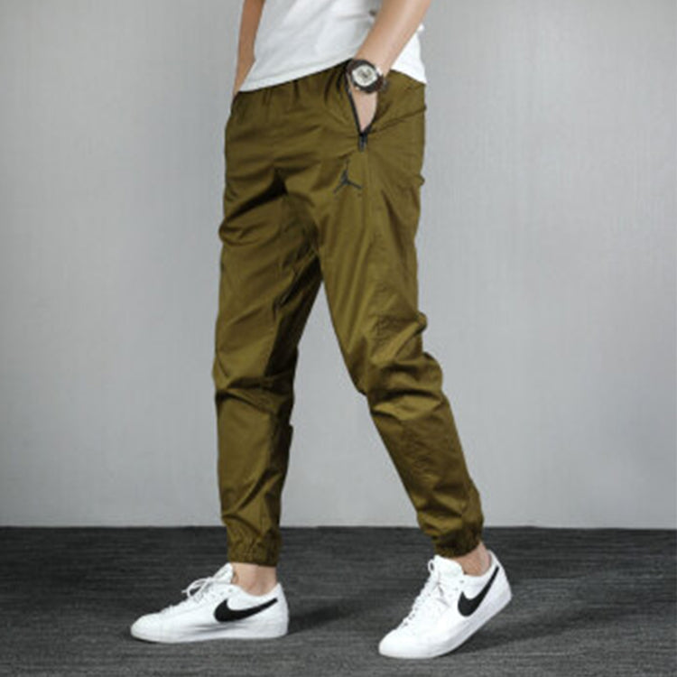 Air Jordan Jumpman Casual Woven Sports Pants Green AV1841-368