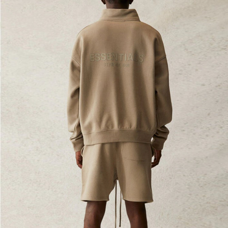 Fear of God Essentials SS21 Mockneck Half Zip 'Moss' FOG-SS21-581