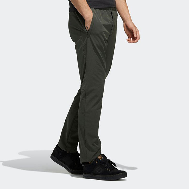 Men's adidas Softshell Pants Logo Printing Woven Casual Long Pants/Trousers Dark Green EH3938