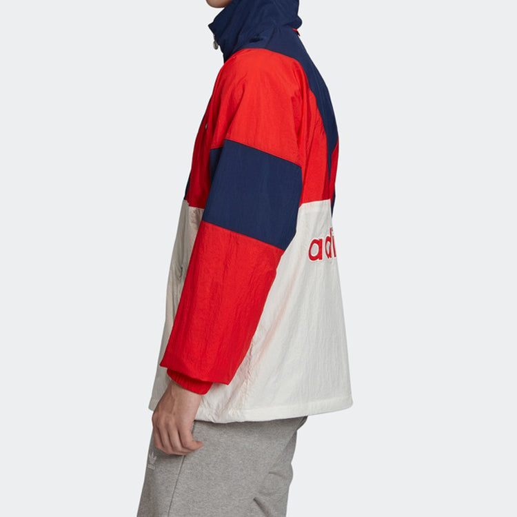 Men's adidas originals Casual Half Zipper Pullover Red FM2201