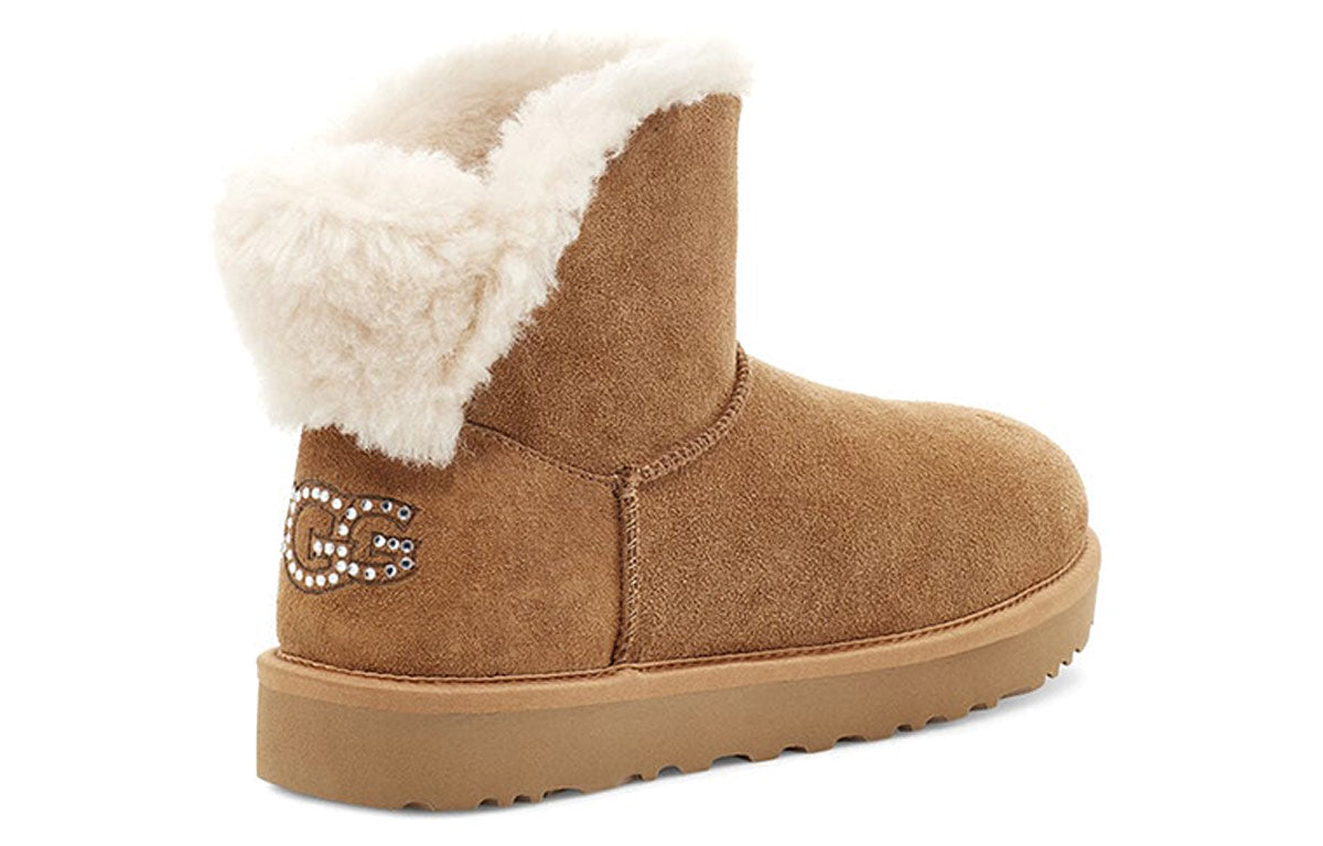 (WMNS) UGG Classic Bling Mini 'Chestnut Brown' 1118839-CHE