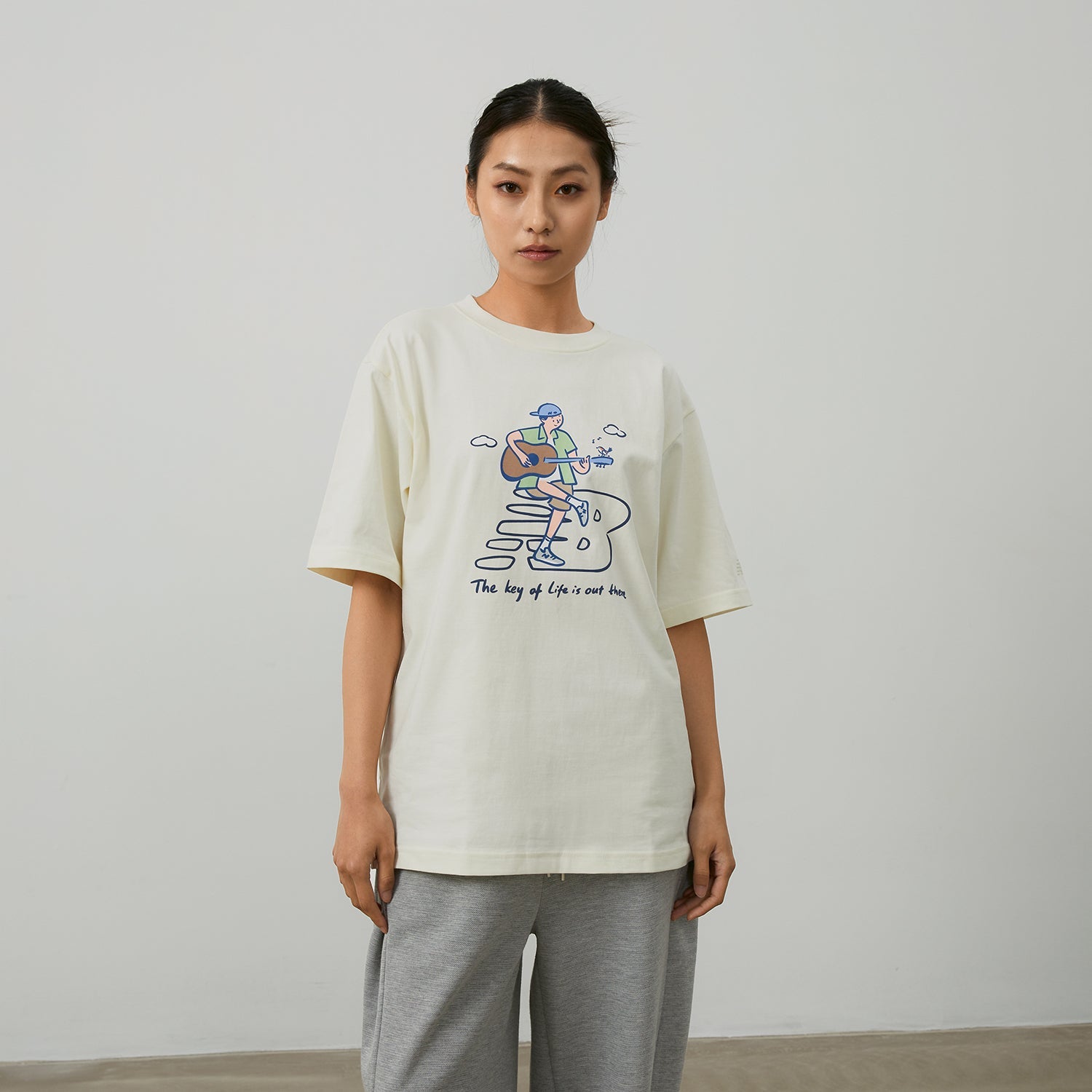New Balance x PK Guitar Graphic T-Shirt Asia Sizing 'Ivory' NEE26021-IV