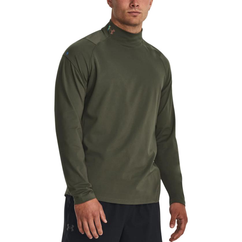Under Armour Rush ColdGear Mock Long Sleeve T-Shirt 'Green' 1366059-390