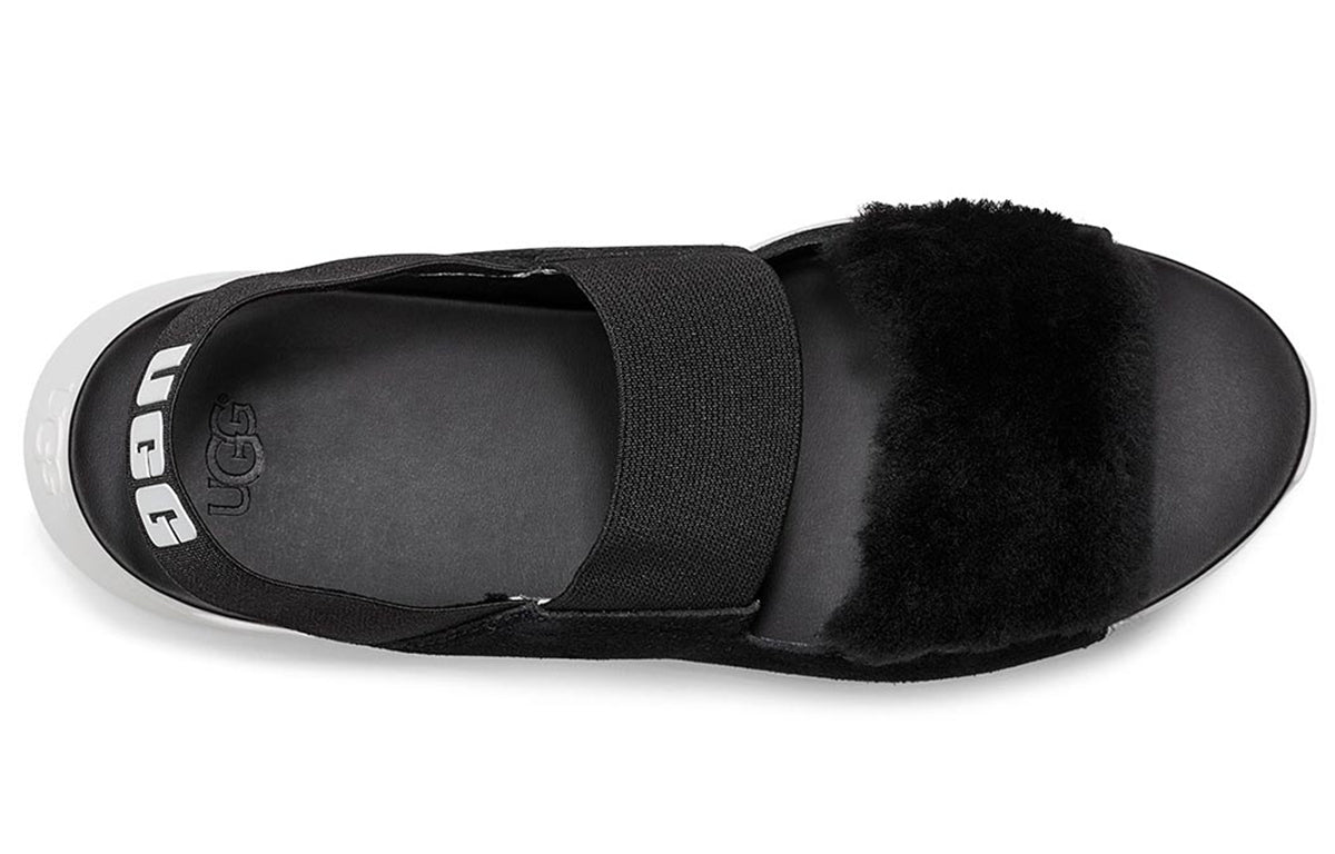 (WMNS) UGG Silverlake Black White Sandals 1101919-BKW