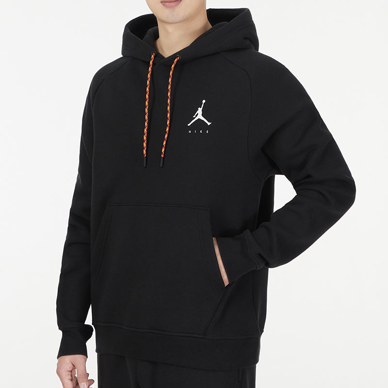 Men's Air Jordan Casual Sports Drawstring Hooded Fleece Lined Black DJ0212-010