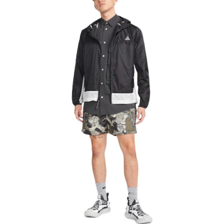 Nike ACG Cinder Cone Colorblock Splicing Zipper Hooded Jacket Black DB0979-045