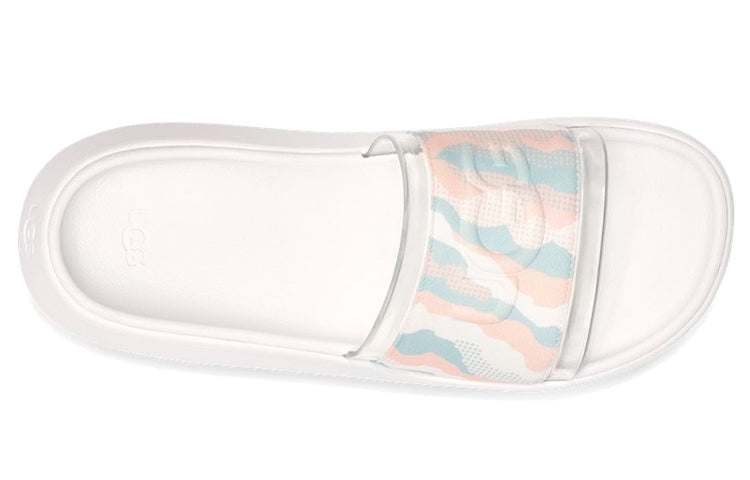 (WMNS) UGG Slide Cali Collage Slipper Rainbow Blue 1120001-PSTR