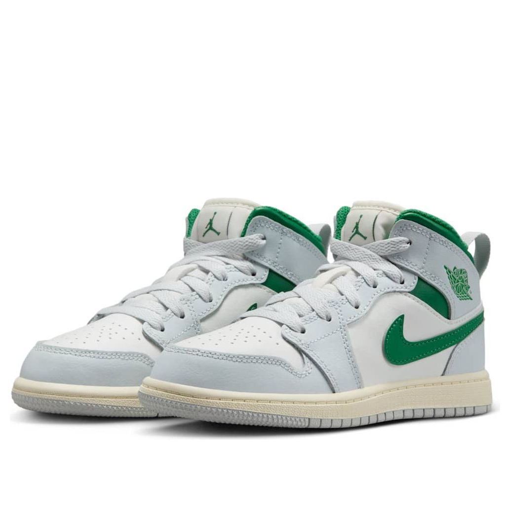 (PS) Air Jordan 1 Mid 'Summit White Pine Green' DQ8424-142