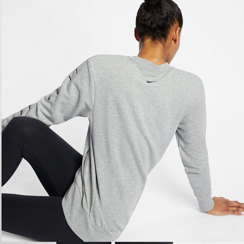 (WMNS) Nike Crew Grx Knitting Round-neck Sweatshirt 'Grey' AT0600-063