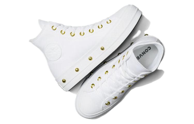 (WMNS) Converse Chuck Taylor All Star Studded Lift Platform 'White Gold' A06787C