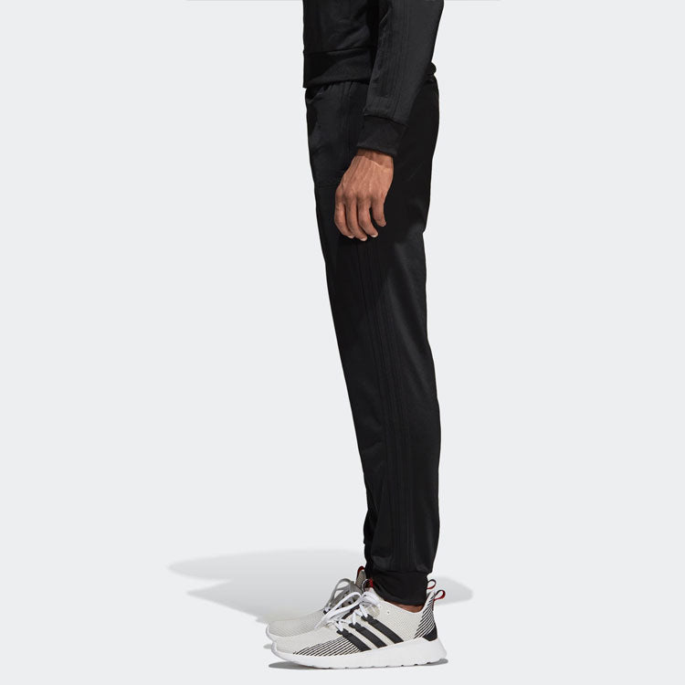 adidas Essentials 3-Stripes Tapered Tricot Pants Black DU0455