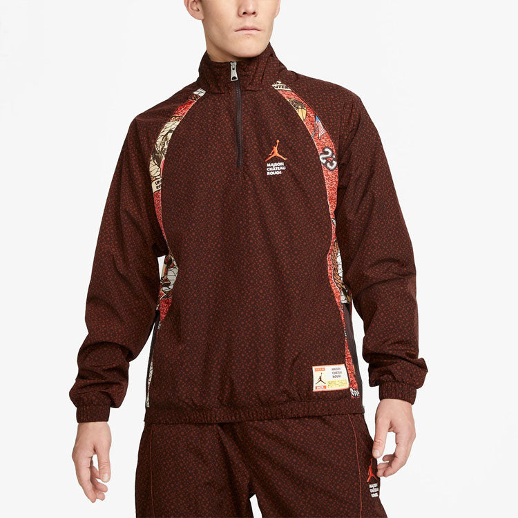 Air Jordan x Maison Chateau Rouge Crossover Half Zipper Pullover 'Burgundy Red Brown' DO4162-226