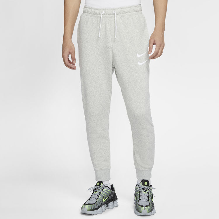 Nike Sportswear Swoosh Logo Slim Fit Bundle Feet Sports Long Pants Gray CU3932-050