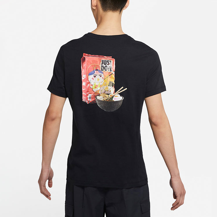 Nike Sportswear Cartoon Printing Sports Round Collar Male Black DD1322-010