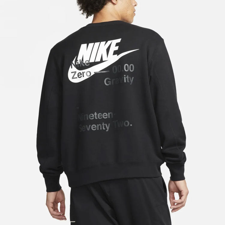 Men's Nike Funny Printing Sports Pullover Round Neck Black DD6059-010